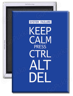 Keep Calm And Press CTRL ALT DEL – Fridge Magnet