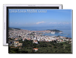 Lesvos Lesvos Mytilini Greece Skyview - Souvenir Fridge Magnet