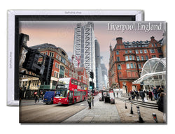Liverpool UK England Bus City - Souvenir Fridge Magnet