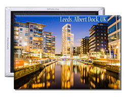 Leeds Albert Dock UK England - Souvenir Fridge Magnet