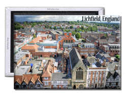 Lichfield UK England Skyview - Souvenir Fridge Magnet