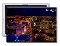 Las Vegas USA Nevada Sky View Night - Souvenir Fridge Magnet