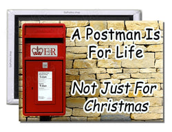 A Postman Is For Life!.. Not Just For Christmas – Christmas Fridge Magnet