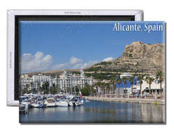 Alicante Spain Boats - Souvenir Fridge Magnet