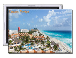 Cancun Mexico Beach & Sea - Souvenir Fridge Magnet