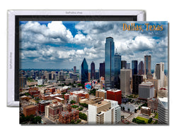 Dallas Texas USA City View - Souvenir Fridge Magnet