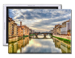 Arno River Florence Italy Art - Souvenir Fridge Magnet