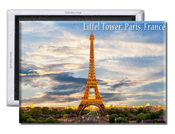 Eiffel Tower Paris France Day View - Souvenir Fridge Magnet