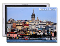 Istanbul Turkey Town Houses Sea Front - Souvenir Fridge Magnet