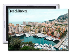 French Riviera Sky View Boats France - Souvenir Fridge Magnet