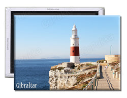 Gibraltar Lighthouse - Souvenir Fridge Magnet