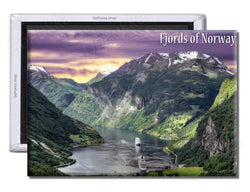 Fjords Of Norway Mountain - Souvenir Fridge Magnet