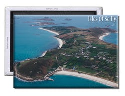 Isles Of Scilly Air View - Souvenir Fridge Magnet