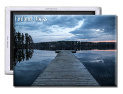 Finland Docks Evening - Souvenir Fridge Magnet