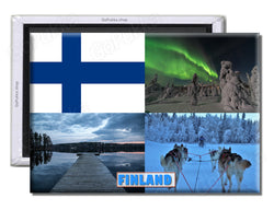 Finland Four Images - Souvenir Fridge Magnet