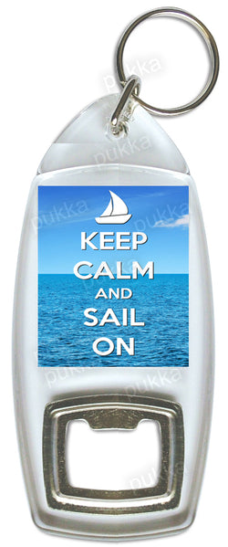 keep Calm And Sail On – Bottle Opener Keyring