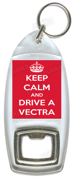 Keep Calm And Drive A Vectra – Bottle Opener Keyring