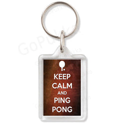 Keep Calm And Ping Pong  – Keyring