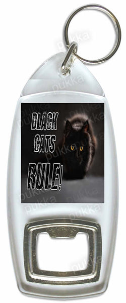 Black Cats Rule! – Bottle Opener Keyring