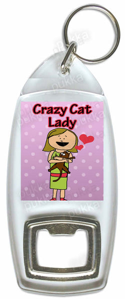 Crazy Cat Lady – Bottle Opener Keyring
