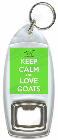 Keep Calm And Love Goats – Bottle Opener Keyring
