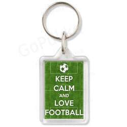 Keep Calm And Love Football – Keyring