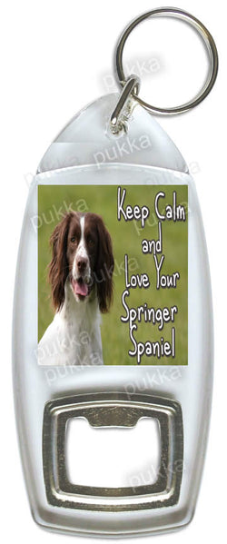 Keep Calm And Love Your Springer Spaniel – Bottle Opener Keyring