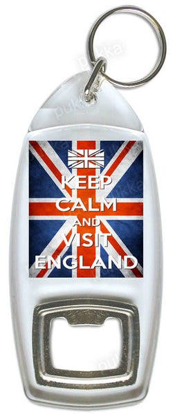 Keep Calm And Visit England – Bottle Opener Keyring