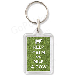 Keep Calm And Milk A Cow – Keyring