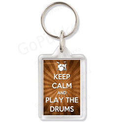 keep Calm And Play The Drums – Keyring