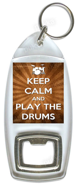 keep Calm And Play The Drums – Bottle Opener Keyring