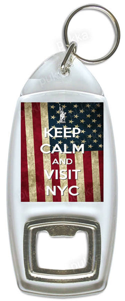 keep Calm And Visit NYC (New York City) – Bottle Opener Keyring