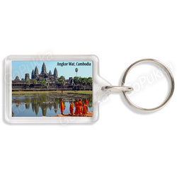 Angkor Wat Cambodia Monks - Souvenir Keyring