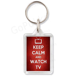 Keep Calm And Watch TV – Keyring