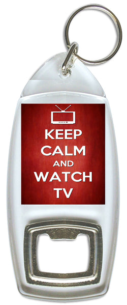 Keep Calm And Watch TV – Bottle Opener Keyring