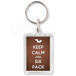 Keep Calm And Six Pack – Keyring