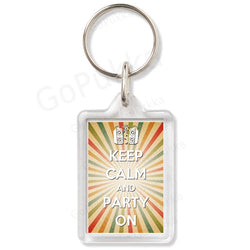 Keep Calm And Party On – Keyring