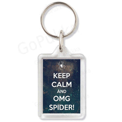Keep Calm And OMG SPIDER!  – Keyring