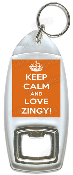 Keep Calm And Love Zingy – Bottle Opener Keyring