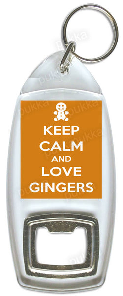 Keep Calm And Love Gingers – Bottle Opener Keyring