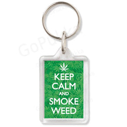 Keep Calm And Smoke Weed – Keyring