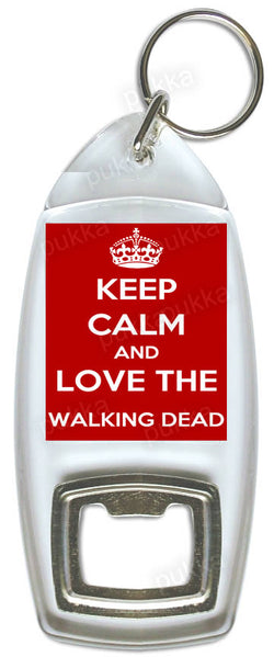 Keep Calm And Love The Walking Dead (Red)  – Bottle Opener Keyring