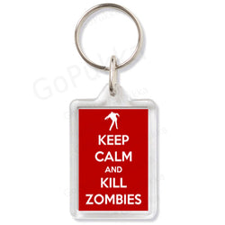 Keep Calm And Kill Zombies (Red) – Keyring