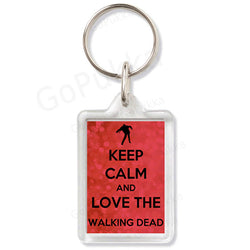 Keep Calm And Love The Walking Dead (Red Pat) – Keyring