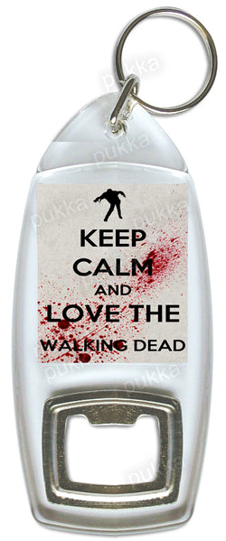Keep Calm And Love The Walking Dead (Blood) – Bottle Opener Keyring