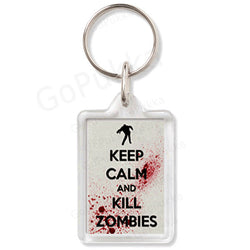 Keep Calm And Kill Zombies (Blood) Keyring