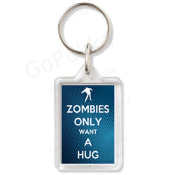 Zombies Only Want A Hug (Blue) – Keyring