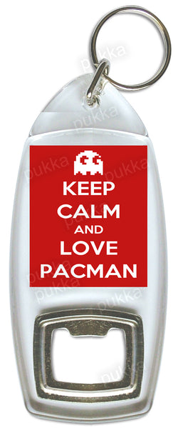 Keep Calm And Love Pacman – Arcade Bottle Opener Keyring