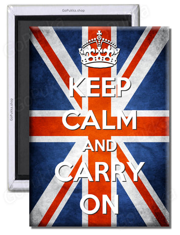 Keep Calm And Carry On (Union Jack) – Fridge Magnet