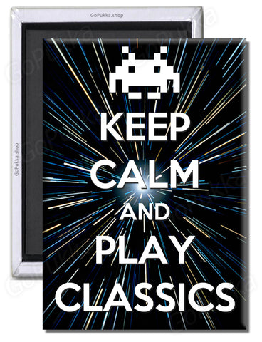 Keep Calm And Play Classics (Arcade) – Fridge Magnet